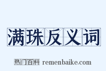 满珠反义词是什么意思的图片